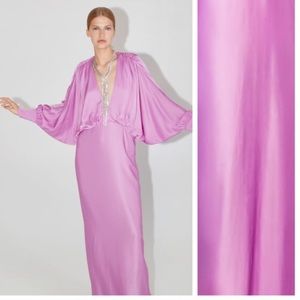 Zara pink satin maxi pink dress Sz small